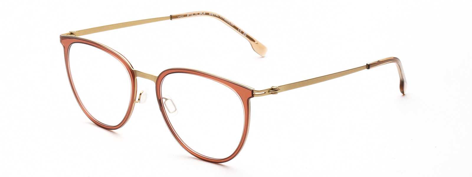 Eyeglasses FILIUM FI 2624 PEKIN MADO 52/18 Woman Marron / Doré Round ...