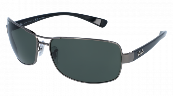 Sunglasses RAY-BAN RB 3379 004/58 64/15 Man gun rectangle frames 